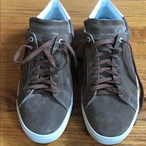 Saint Laurent Brown Suede Sneakers